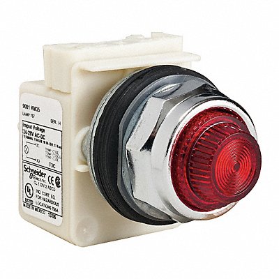SCHNEIDER ELECTRIC 9001KP35R31 H4552 Pilot Light Red 30mm Incandescent