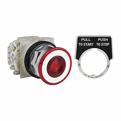 SCHNEIDER ELECTRIC 9001KR9RH2 Mushroom Head Push Button Non Illuminated Red DPDT