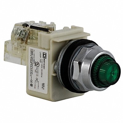 SCHNEIDER ELECTRIC 9001KT1G31 Pilot Light Green 30mm Incandescent