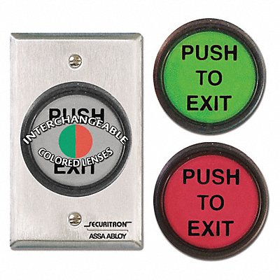 SECURITRON PB5E Push to Exit Button DPDT (3) Lens 5A