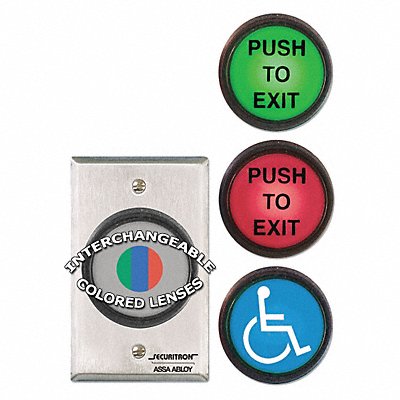 SECURITRON PB5 Push to Exit Button SPDT (3) Lens 5A