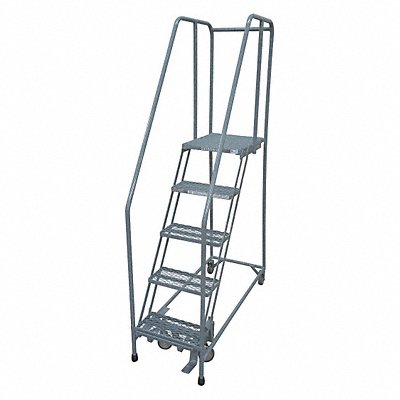COTTERMAN 1005R2630A2E30B4C1P6 Rolling Ladder 80 in H 5 Steps Rubber