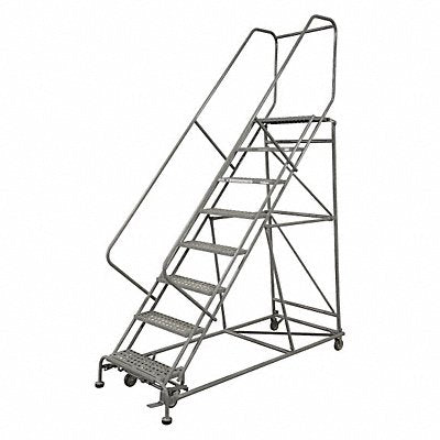 COTTERMAN 2607R2630A6E12B4AW4C1P6 Rolling Ladder 100 in H 50 Deg 800 lb.