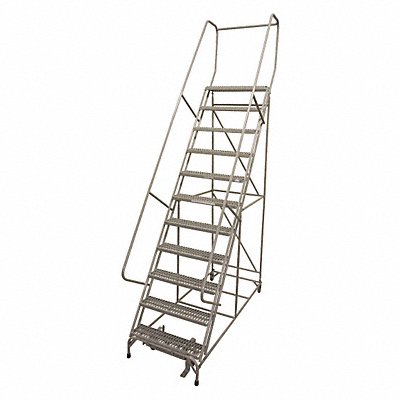COTTERMAN 1011R2632A3E20B4C1P6 Rolling Ladder 140 in.H 11 Steps 59 deg.