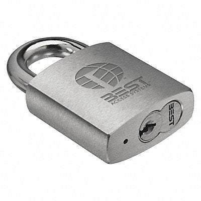 BEST 41B72L Padlock 7/8 in Rectangle Silver