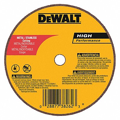DEWALT DW8718 Abrasive Cut Off Wheel 3/8 Connect. A24R