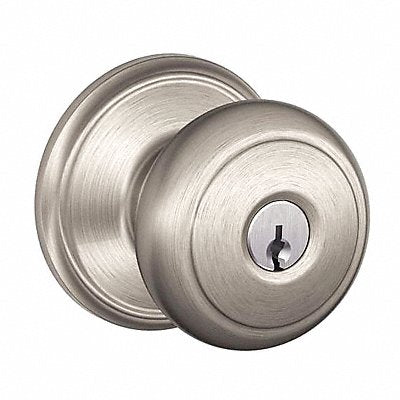 SCHLAGE F51AAND619 Knob Lockset Mechanical Entrance Grd. 1