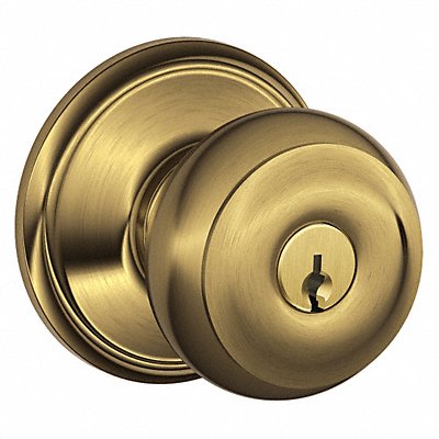 SCHLAGE F51AGEO609 Knob Lockset Mechanical Entrance Grd. 1