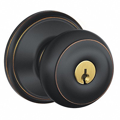 SCHLAGE F51AGEO716 Knob Lockset Mechanical Entrance Grd. 1