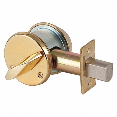 SCHLAGE B660P605 1-Cyl Deadbolt Standard Bright Brass