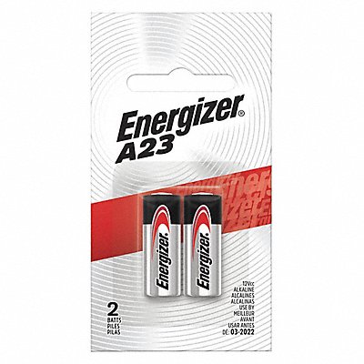 ENERGIZER A23BPZ2 Battery Alkaline Size A23 12VDC PK2