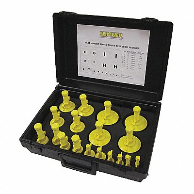 SUMNER 786055 Nylon Expansion Plug Kit 18 PC ABS Case