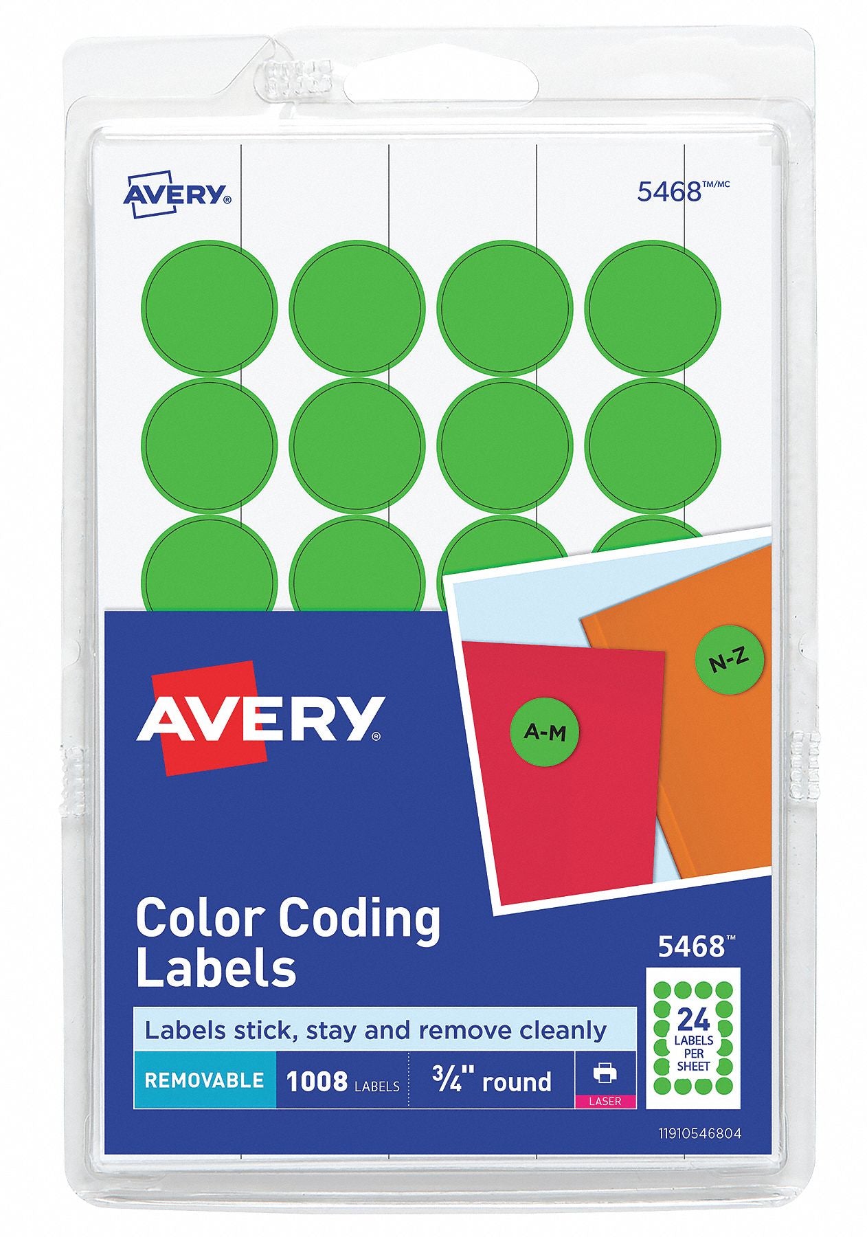 AVERY AVE05468 Laser/Inkjet Label 3/4 H 3/4 W PK1008