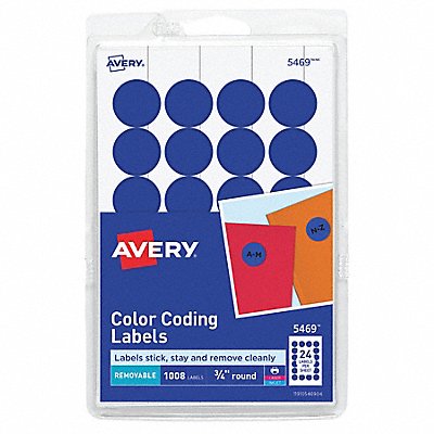 AVERY 727825469 Laser/Inkjet Label 3/4 H 3/4 W PK42