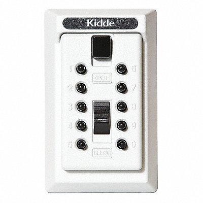 KIDDE 1408 Lock Box White Surface Push Button 5 Keys