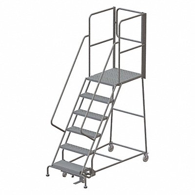 TRI-ARC KDSR106246XR Rolling Ladder Steel 6 Steps 450 lb.