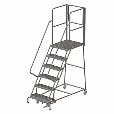 TRI-ARC KDSR106242XR Rolling Ladder 6 Steps Load Cap. 450lb.