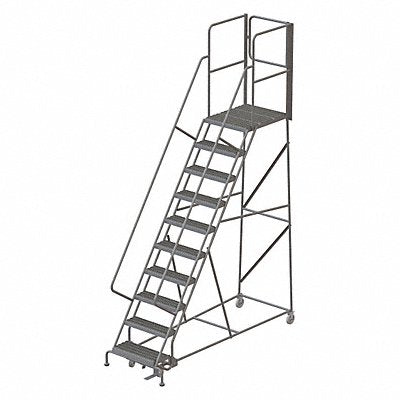 TRI-ARC KDSR110242XR Rolling Ladder Steel 10Steps Cap. 450lb.