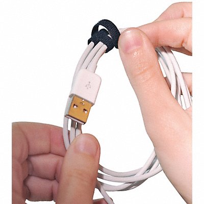 RIP-TIE Q35007BK Hook & Loop Tie 3 1/2 in Black PK7