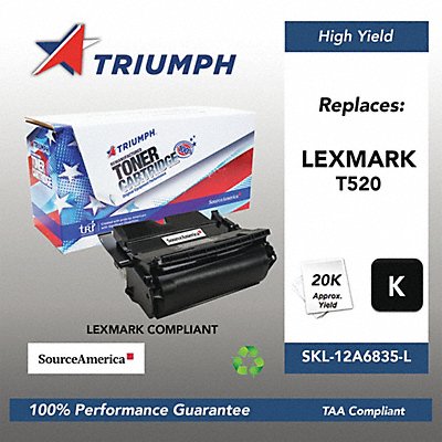 SOURCE AMERICA SKL12A6835L Toner Cartridge Black 20 000 LexmarkT520