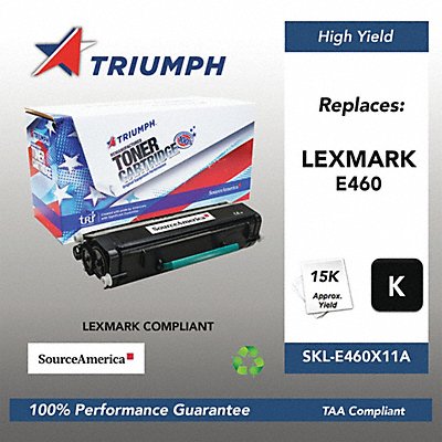 SOURCE AMERICA SKLE460X11A Toner Cartridge Black 15 000 LexmarkE460