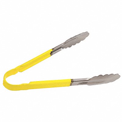CRESTWARE CG10Y Tong Yellow 10 in L Stainless Steel