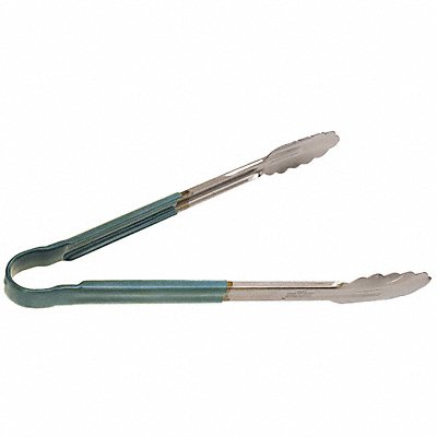 CRESTWARE CG12G Tong Green 12 in L Stainless Steel