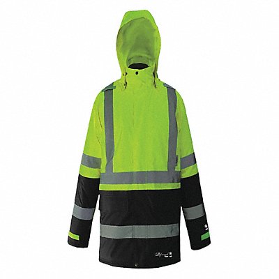 VIKING D6455JGXXL Rain Jacket Class 3 Type R Blk/Yellow 2XL