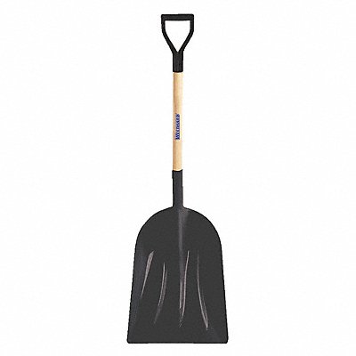 WESTWARD 45GV20 Scoop Shovel 30 in L Handle HDPE Black
