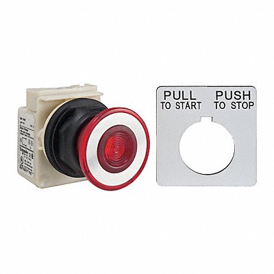 SCHNEIDER ELECTRIC 9001SKR9P1 Mushroom Head Push Button Incandescent 30mm