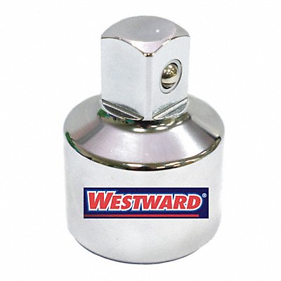 WESTWARD 45J261 SocketAdaptor Steel Chrome 1 in 3/4 in
