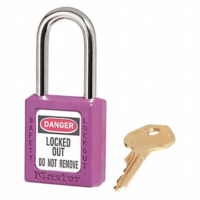 MASTER LOCK 410KAPRP D1944 Lockout Padlock KA Purple 1-3/4 H