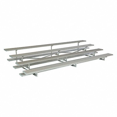 NATIONAL RECREATION SYSTEMS NB0415ALRSTD Bleacher 4 Rows 40 Seats 15 ft L