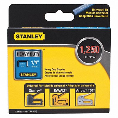 STANLEY STHT71833 Staple 1/4 Leg L (In.) Heavy Duty PK1250
