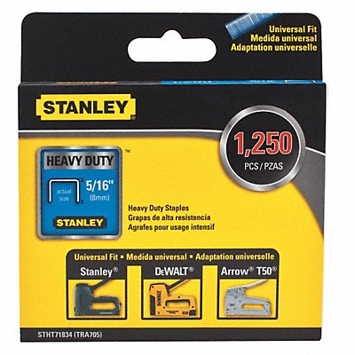 STANLEY STHT71834 Staple 5/16 Leg L(In.) Heavy Duty PK1250