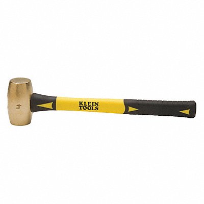 KLEIN TOOLS 81904 Non Sparking Hammer Yellow/Black 4 lb.