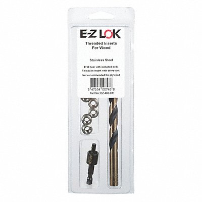 E-Z LOK EZ400008CR Thread Insert Kit SS Size 8-32 10 Pcs