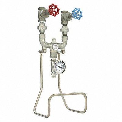 LEONARD VALVE ST75LFED Hose Station 3/4 In SS/Brass 25 In L