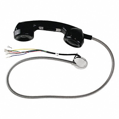 HUBBELL GAI-TRONICS 10118101 Handset Plastic Black Armored Cord