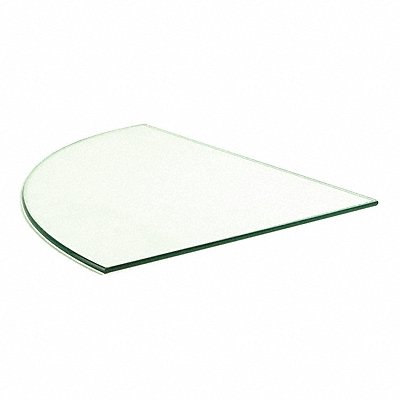 ECONOCO CBTR12 Tempered Glass Shelves Quarter Round 12x3/16x12in PK10