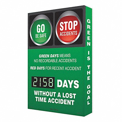 DIGI-DAY2 SCK102 Electronic Scoreboard 28in x 20in Green