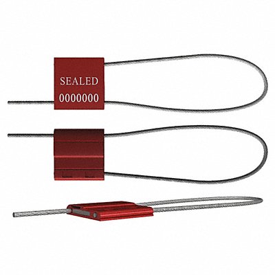 UNIVERSEAL F150M2RED50 Cable Seals Red Anodized PK50