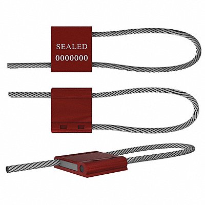 UNIVERSEAL F500MRED50 Cable Seals Red Anodized PK50