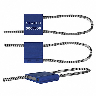 UNIVERSEAL F500MBLUE50 Cable Seals Blue Anodized PK50