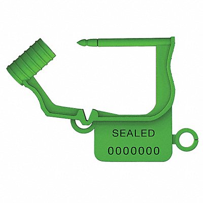 UNIVERSEAL UFLEXGREEN50 Padlock Seals Green Plastic PK50