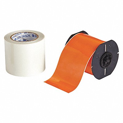 BRADY B30C4000483ORKT Label Tape Cartridge Orange 4 in.W
