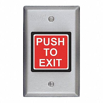 SDC 422U Push to Exit Button 2-7/8 in.W Momentary