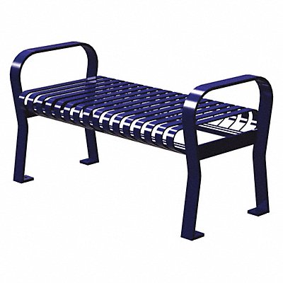 THOMAS STEELE CRF4VSMBL Outdoor Bench 49 in L 25-1/2 in H Blue