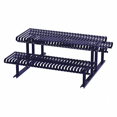 THOMAS STEELE CRTP6SFSMBL Picnic Table Blue 71-1/2 in.D 77-1/2in.W