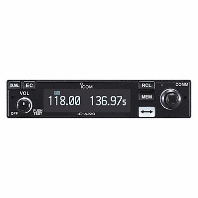 ICOM A220 Transceiver 10 5/8 L 6.25 W 1 3/8 H